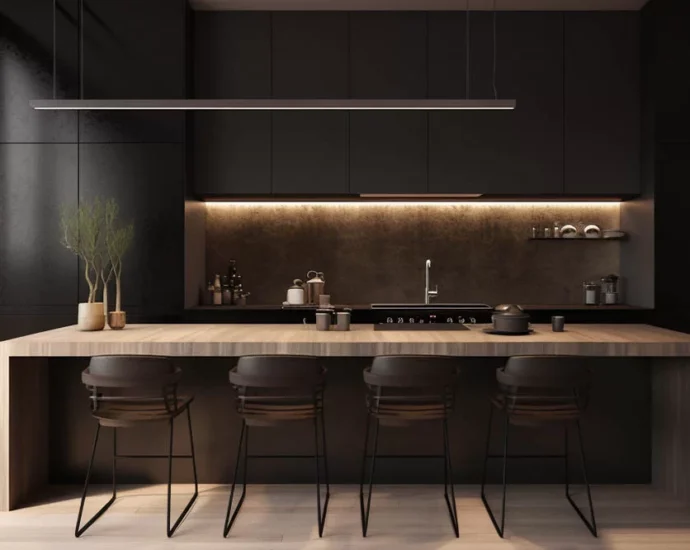 Kitchen-Cabinets-And-Black-